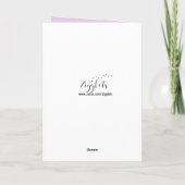 Carte Joyeuses Fleurs d'Anniversaire Swirlies Salutation (Dos)