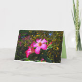 Carte Joyeuses fleurs de Rose du désert pour l'anniversa (Dos)