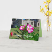 Carte Joyeuses fleurs de Rose du désert pour l'anniversa (Fleur jaune)