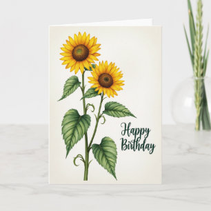 Carte Joyeuses Fleurs Dorées