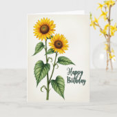 Carte Joyeuses Fleurs Dorées (Fleur jaune)
