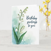 Carte Joyeuses Fleurs Élégantes (Fleur jaune)