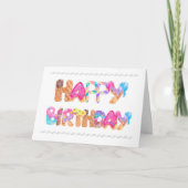 Carte Joyeuses lettres de glace d'anniversaire (Devant)