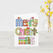 Carte Joyeuses Lettres Ladybug de Noël (Fleur jaune)