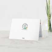 Carte Joyeuses lettres manuscrites d'anniversaire bleu (Dos)