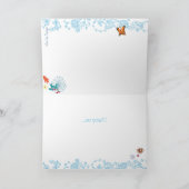 Carte Joyeuses lettres manuscrites d'anniversaire bleu (Intérieur)