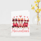 Carte Joyeuses Meowentines Drôles Mignonnes Saint Valent (Fleur jaune)