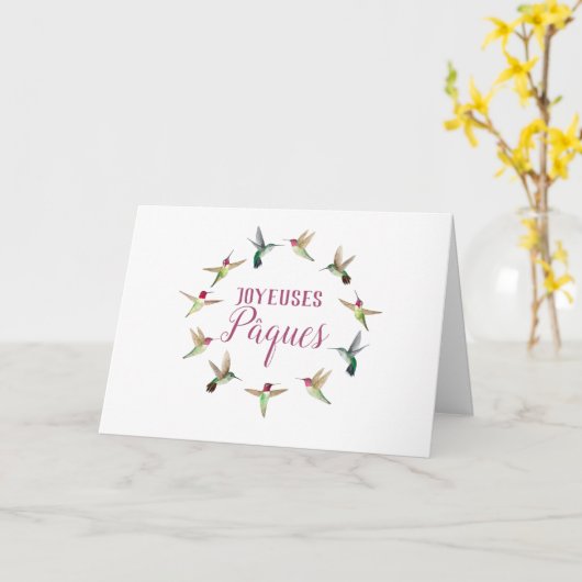 Carte Joyeuses Pâques (Fleur jaune)
