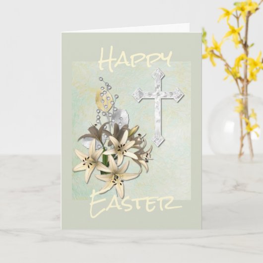 Carte Joyeuses Pâques (Fleur jaune)