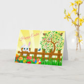 Carte Joyeuses Pâques (Fleur jaune)