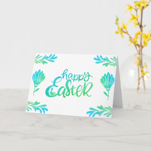 Carte Joyeuses Pâques (Fleur jaune)