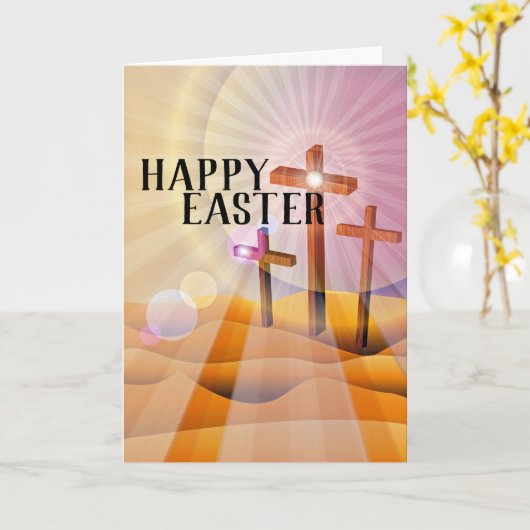 Carte Joyeuses Pâques (Fleur jaune)