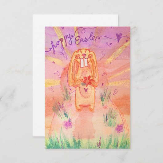 Carte Joyeuses Pâques ! (Devant / Derrière)