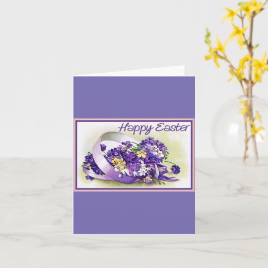 Carte Joyeuses Pâques (Fleur jaune)