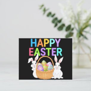 Carte Joyeuses Pâques 2025 Œufs Lapin Mignon