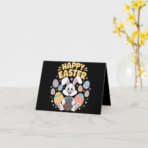 Carte Joyeuses Pâques 2025 Œufs Lapin Mignon