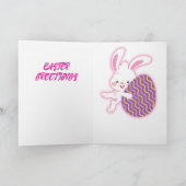 Carte Joyeuses Pâques à tous les lapins  (Intérieur)