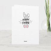 Carte Joyeuses Pâques à tous les lapins  (Dos)
