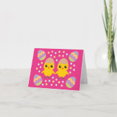 Carte Joyeuses Pâques Adorables poussins (Devant)