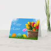 Carte Joyeuses Pâques, création populaire (Devant)