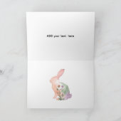Carte Joyeuses Pâques Écriture Florale Élégante (Intérieur)