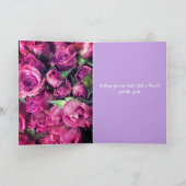 Carte Joyeuses Pâques Fille Roses Roses (Intérieur)