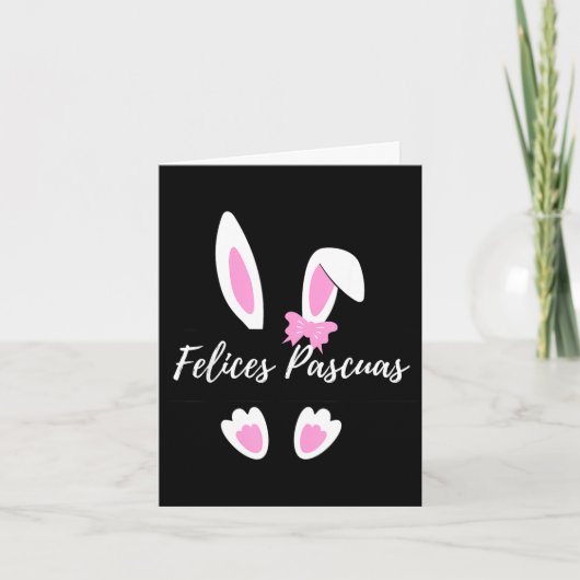 Carte Joyeuses Pâques happy easter espagnol graphique (Devant)