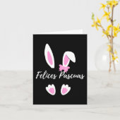 Carte Joyeuses Pâques happy easter espagnol graphique (Fleur jaune)