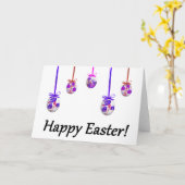 Carte Joyeuses Pâques ! (inspiration ukrainienne) (Fleur jaune)