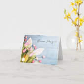 Carte Joyeuses Pâques, Italien Joyeuses Pâques (Fleur jaune)