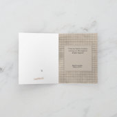 Carte Joyeuses Pâques Lapin Gingham au repos de Pâques  (Intérieur)