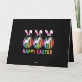 Carte Joyeuses Pâques Lapin Mignon Cheval Amoureux Agric (Dos)