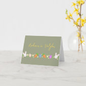 Carte Joyeuses Pâques lituaniennes  (Fleur jaune)