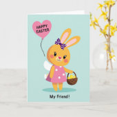 Carte Joyeuses Pâques Mon Ami (Fleur jaune)