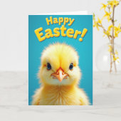 Carte Joyeuses Pâques Oiseau Jaune (Fleur jaune)