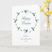 Carte Joyeuses Pâques personnalisées (Fleur jaune)