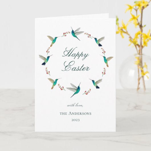 Carte Joyeuses Pâques personnalisées (Fleur jaune)