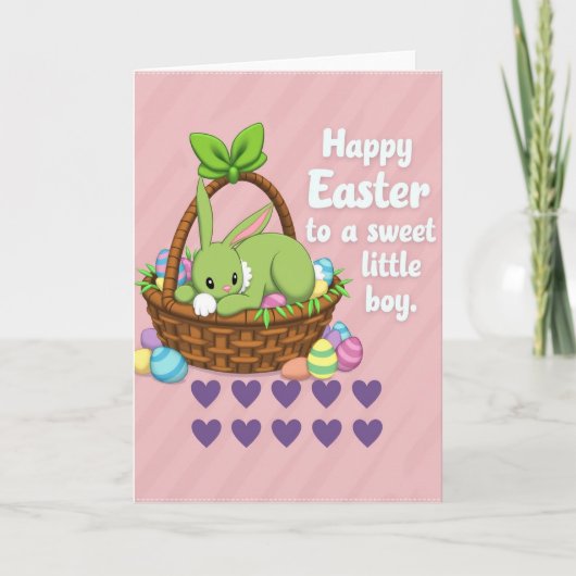 Carte Joyeuses Pâques Petit Garçon (Devant)