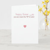 Carte Joyeuses Pâques Plus Tard (Fleur jaune)