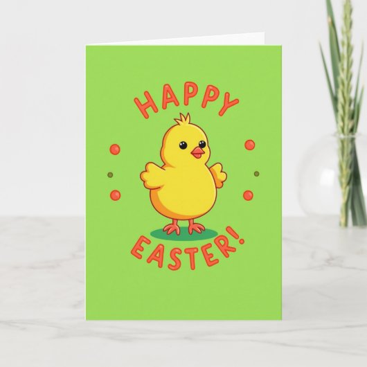 Carte Joyeuses Pâques pour ami poulet (Devant)