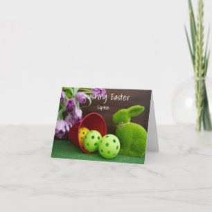 Carte Joyeuses Pâques pour joueur de Pickleball