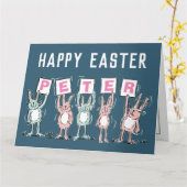 Carte Joyeuses Pâques pour un prénom de 5 lettres (Fleur jaune)