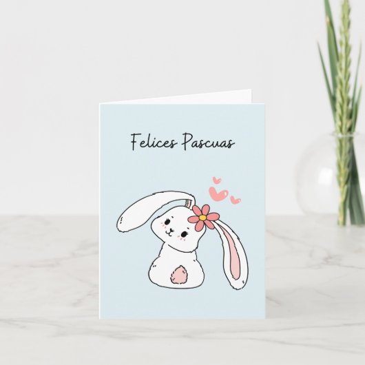 Carte Joyeuses Pâques, Spanish Happy Easter  (Devant)