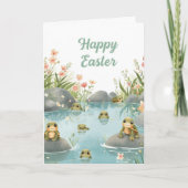 Carte Joyeuses Pâques tortues (Devant)