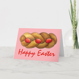 Carte Joyeuses Pâques Tsoureki Pain de fête grec arménie