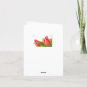 Carte Joyeuses Pâques Tulipes Roses (Dos)