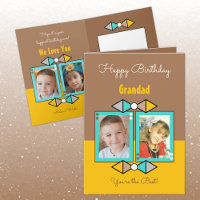 Joyeuses photos de grand anniversaire brun et jaun
