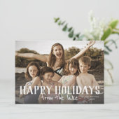 Carte Joyeuses vacances à partir du lac emplacement cart (Debout devant)