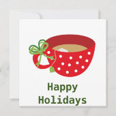 Carte Joyeuses vacances Cosy Teacup (Devant)