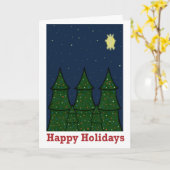 Carte Joyeuses Vacances Féries (Fleur jaune)